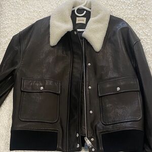 KHAITE "Shellar" Jacket-Dark Brown Size Small